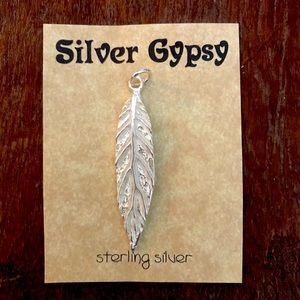 Sterling Silver Leaf Pendant for Chain. NWT Marked .925 Mexico.